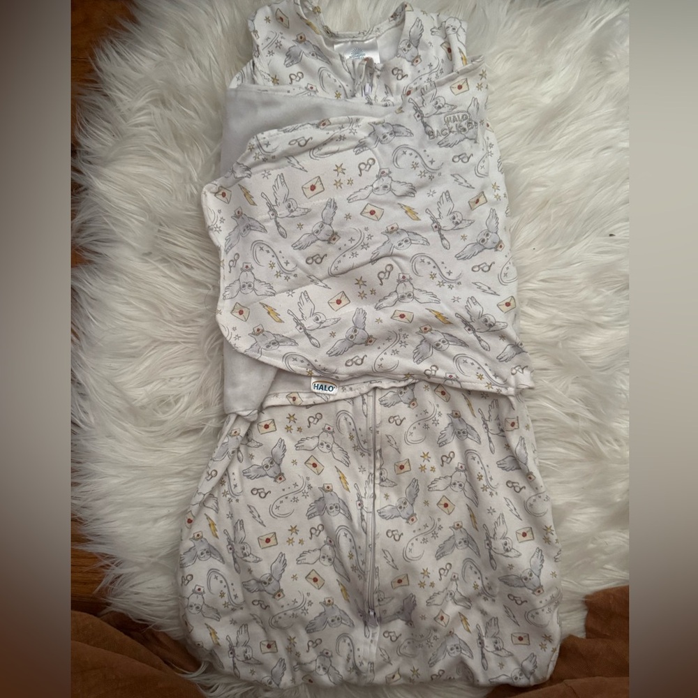 Harry Potter Halo SleepSack Swaddle - Hedwig and Hogwarts Letters - 100% Cotton